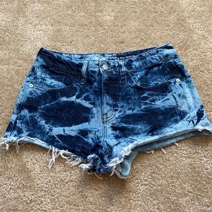 Mossimo High Rise Short Short Acid Wash